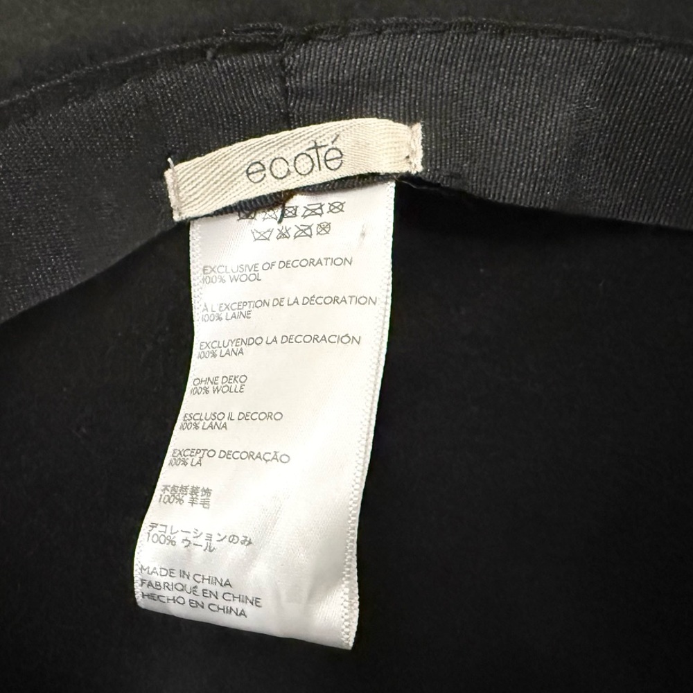 Ecote Black Felted Wool Wide Brim Hat - Picture 9 of 10